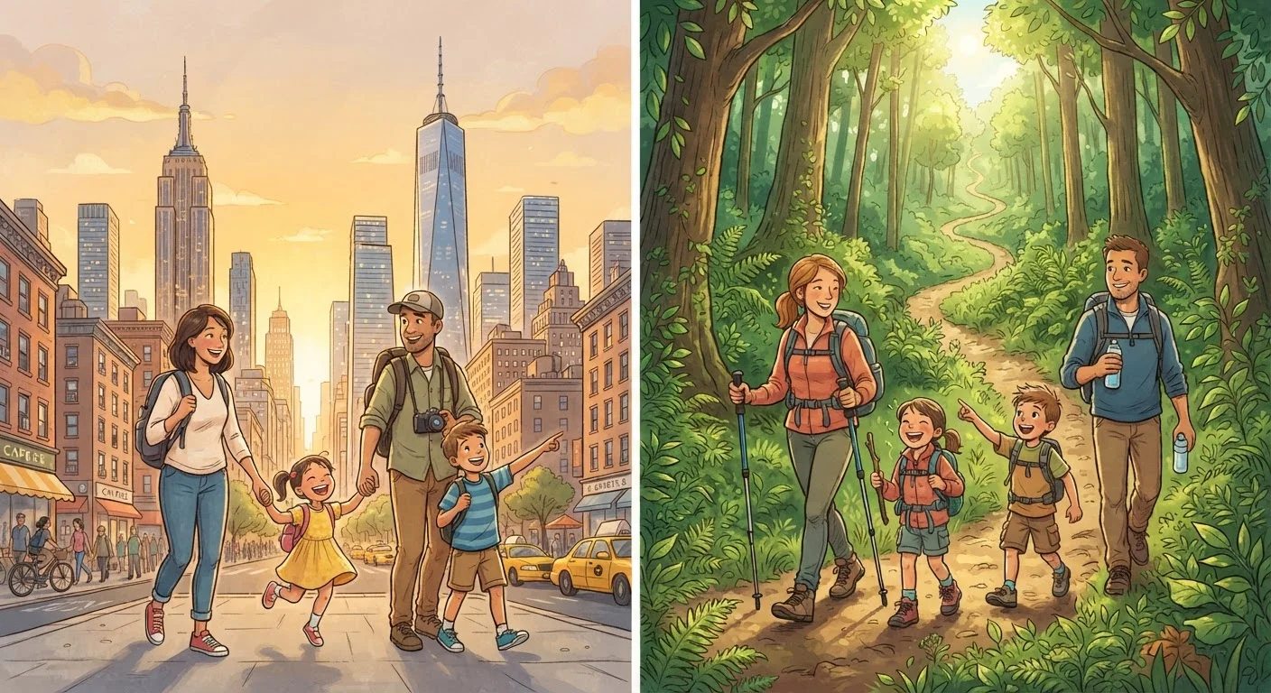 City Trips vs. Nature Destinations: How US Families Weigh the Trade-Offs