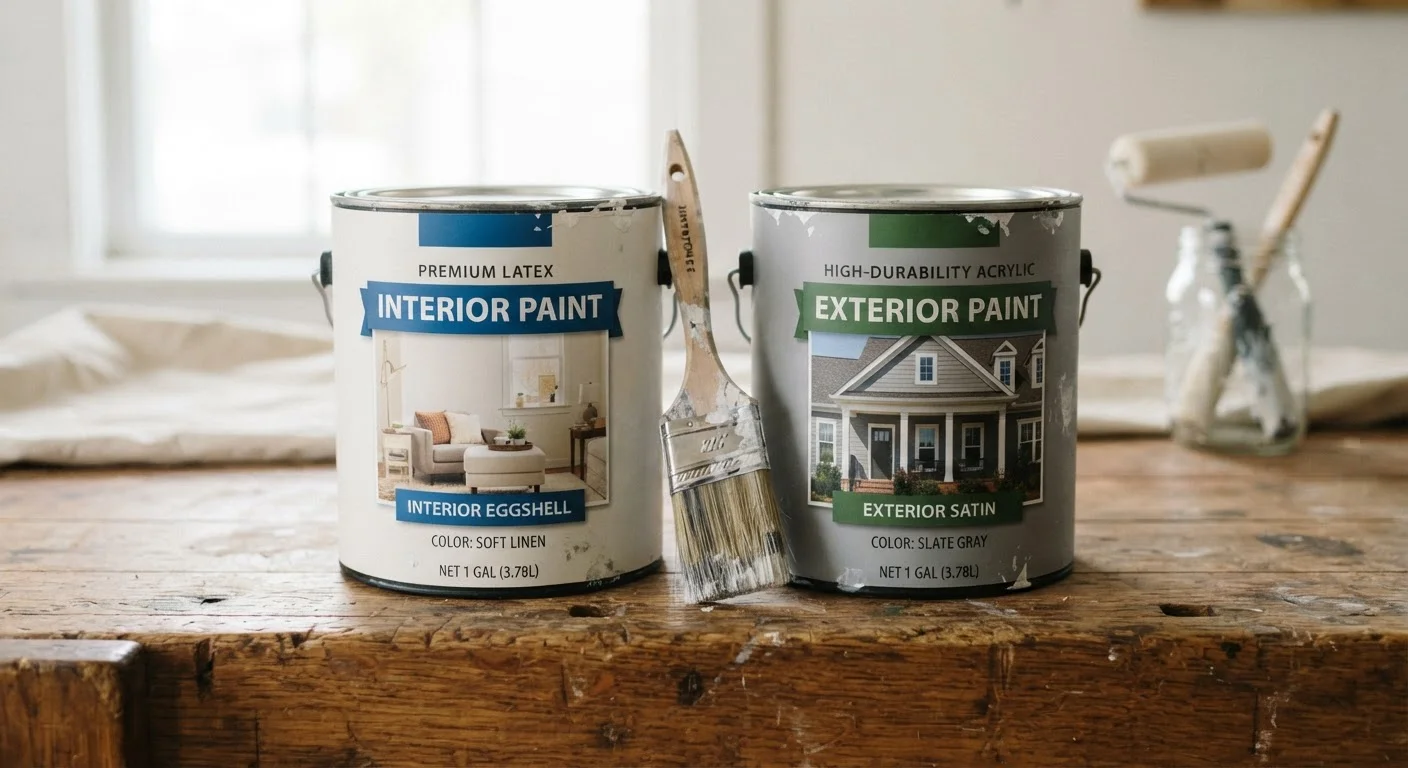 Interior Paint vs. Exterior Paint: Why the Formula Actually Matters